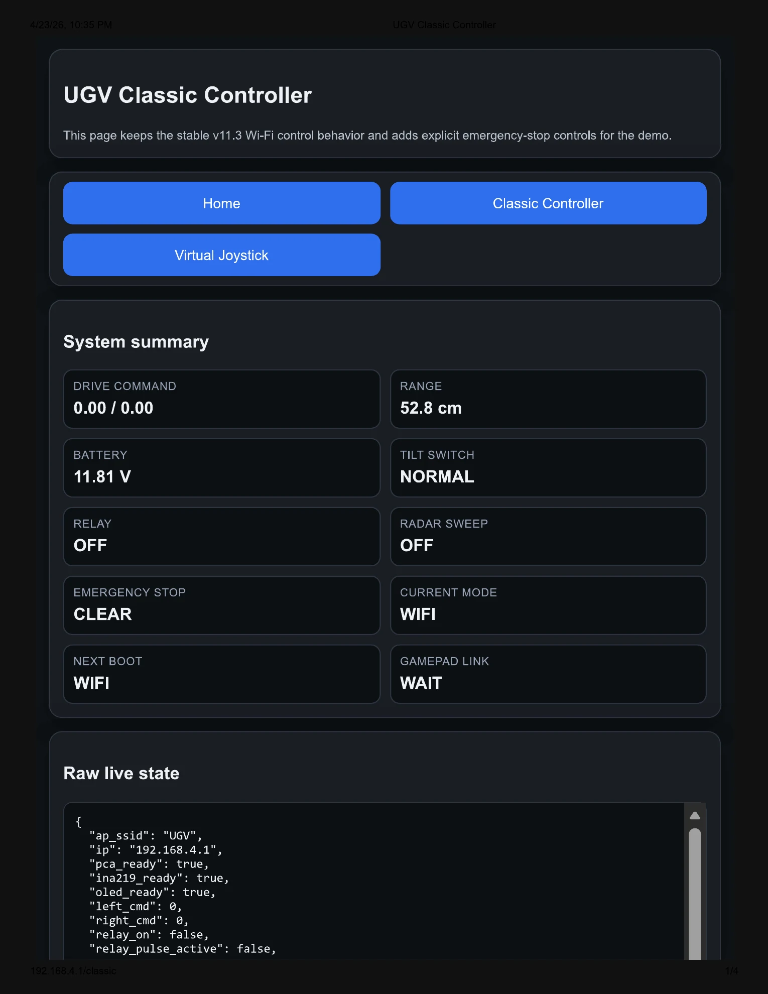 MAG-V classic controller export page 1