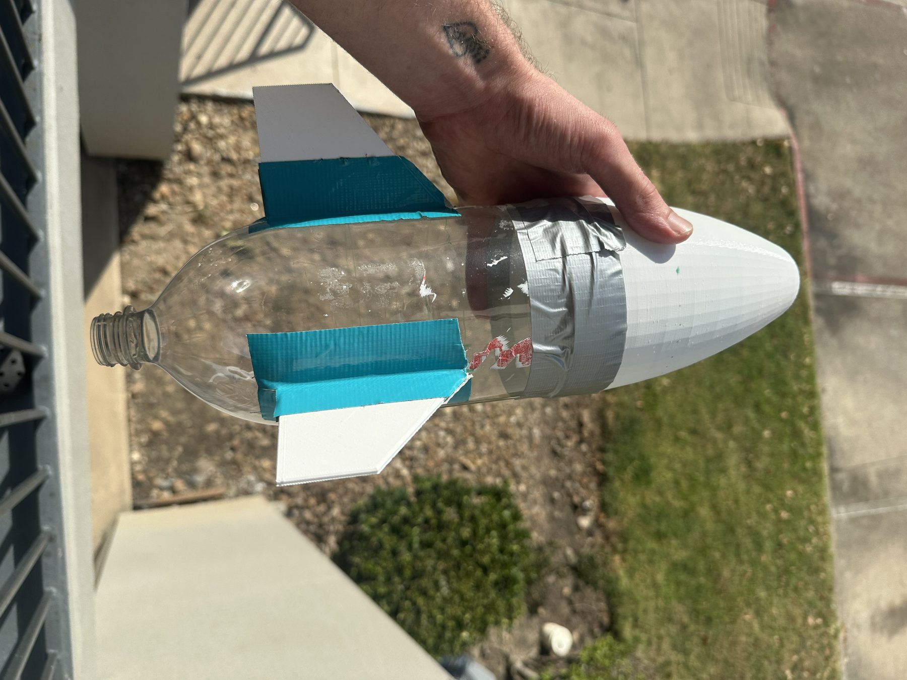 Right side view of final Splash Force water rocket