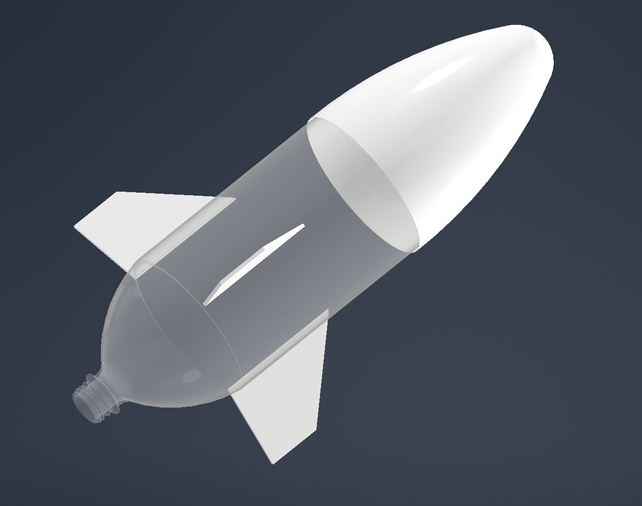Final CAD render of the Splash Force water rocket
